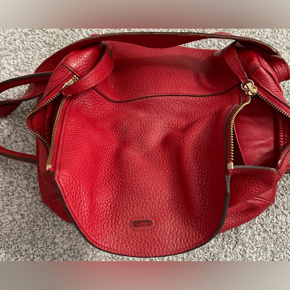 HERMÈS Lindy Lock Red Taurillon Clemence Leather Gold Handbag - Picture 5 of 14